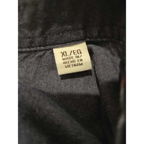 Weatherproof Vintage Men Long Sleeve Cotton bland Plaid Flannel‎ Shirt red SZ XL - Picture 7 of 10